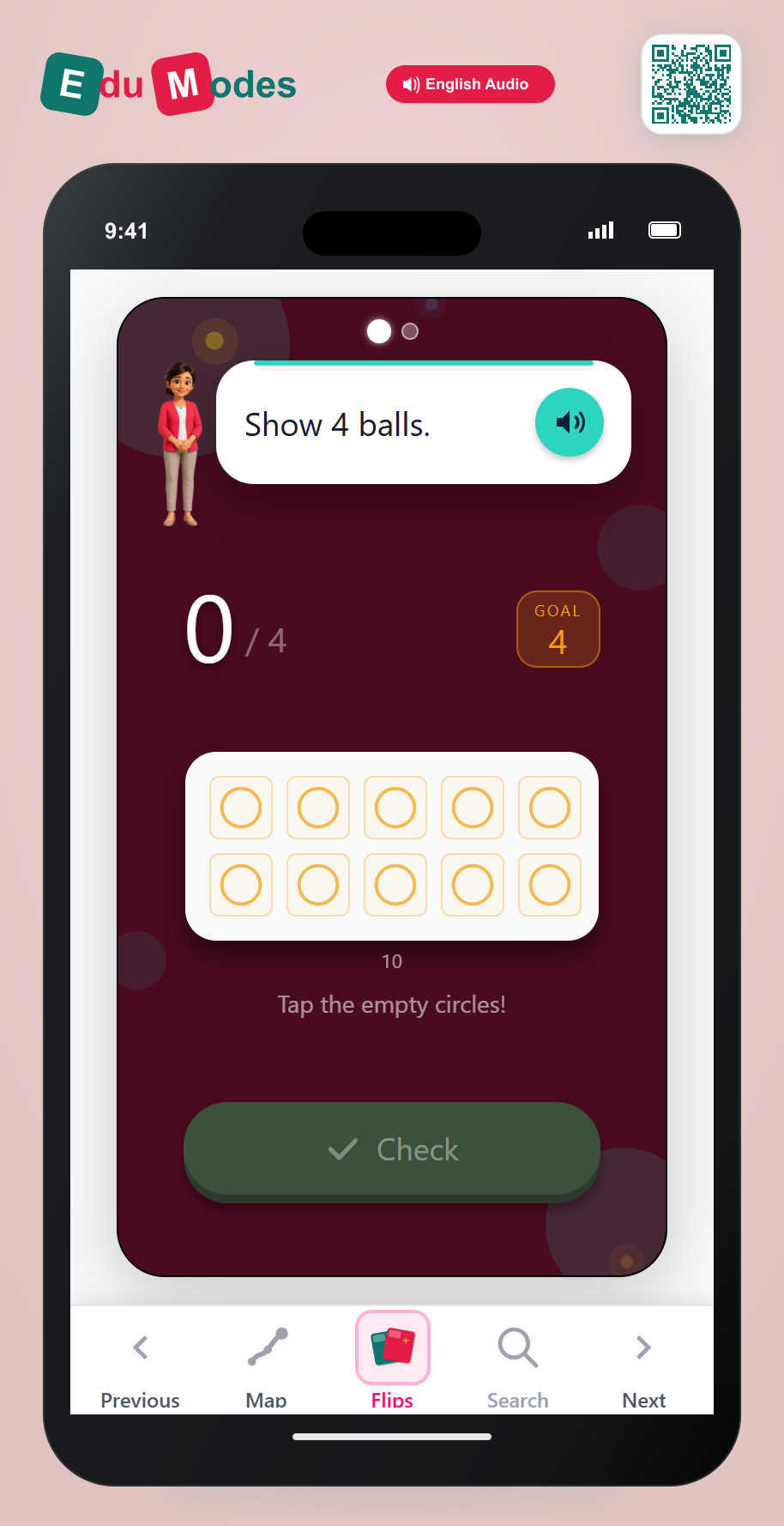 Represent Numbers Up to 5: 4 and 2 - Interactive Learning Game Preview