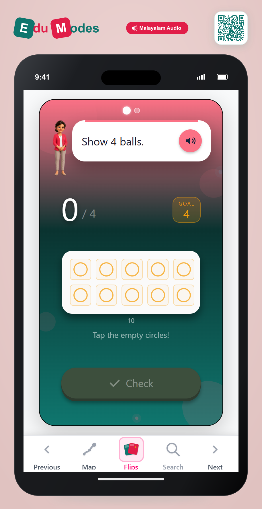 Represent Numbers Up to 5: 4 and 2 - Interactive Learning Game Preview