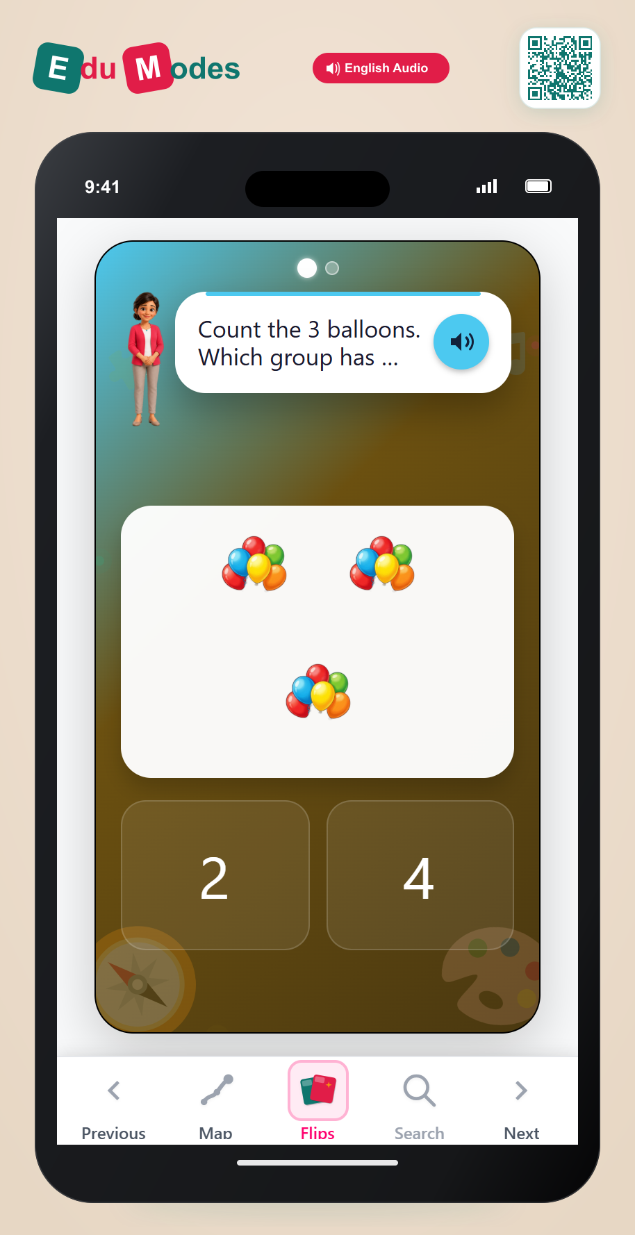 Count One Less (Count and Find 1) - Interactive Learning Game Preview