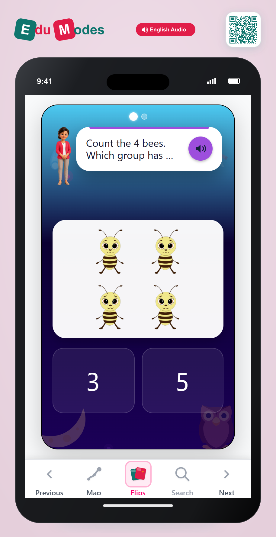 Count One Less (Count and Find 3) - Interactive Learning Game Preview