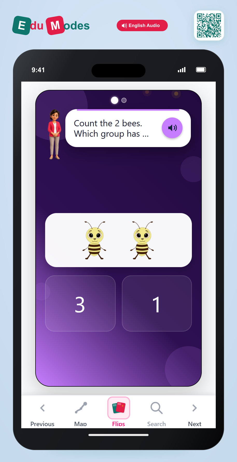 Count One Less (Count and Find 4) - Interactive Learning Game Preview