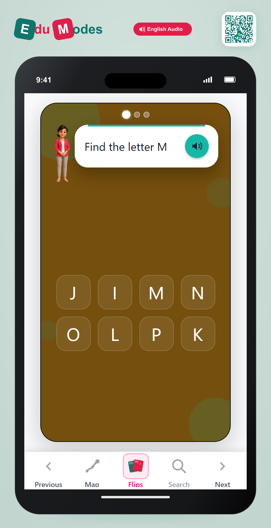 Find Uppercase Letters I to P - Interactive Learning Game Preview