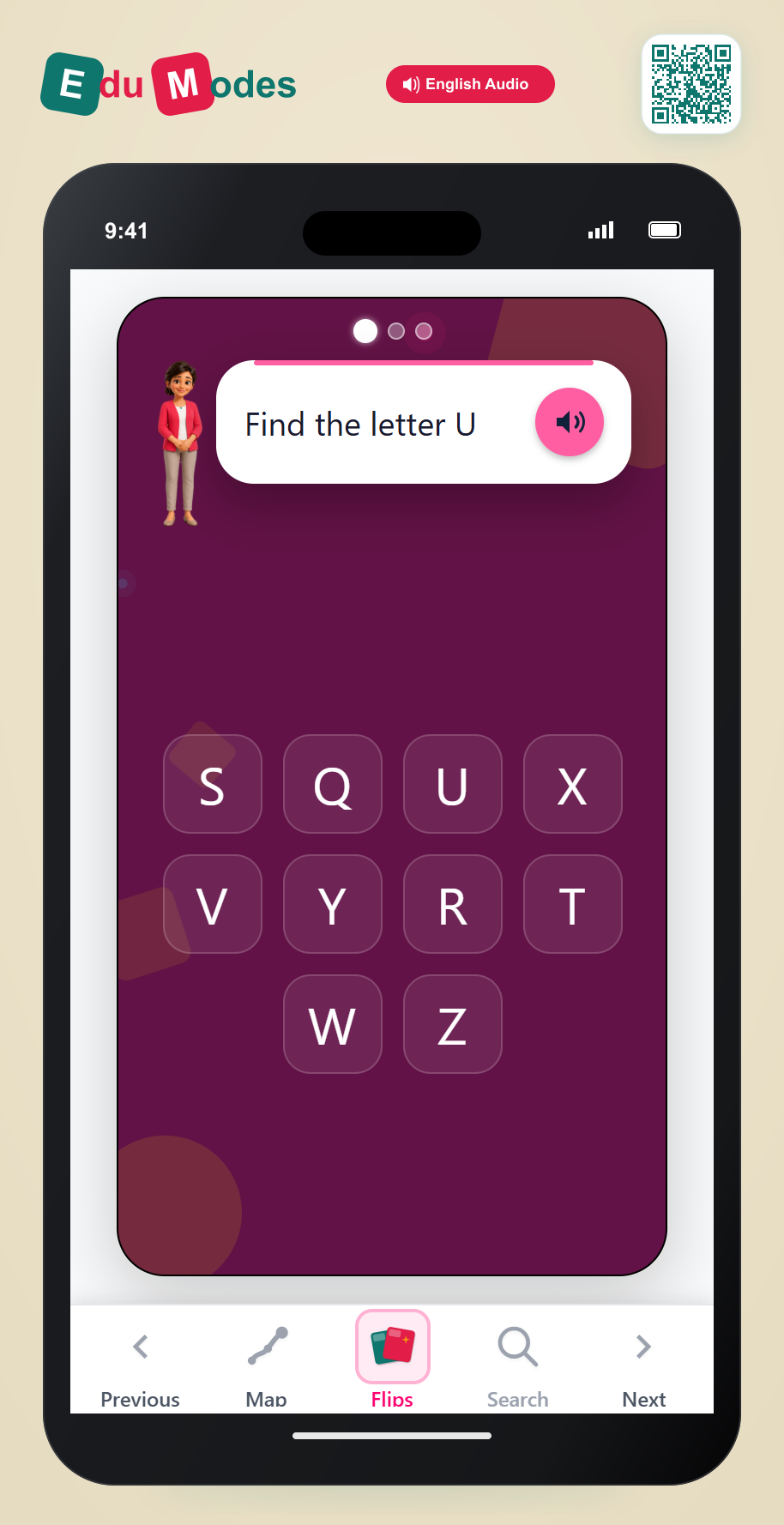 Find Uppercase Letters Q to Z - Interactive Learning Game Preview