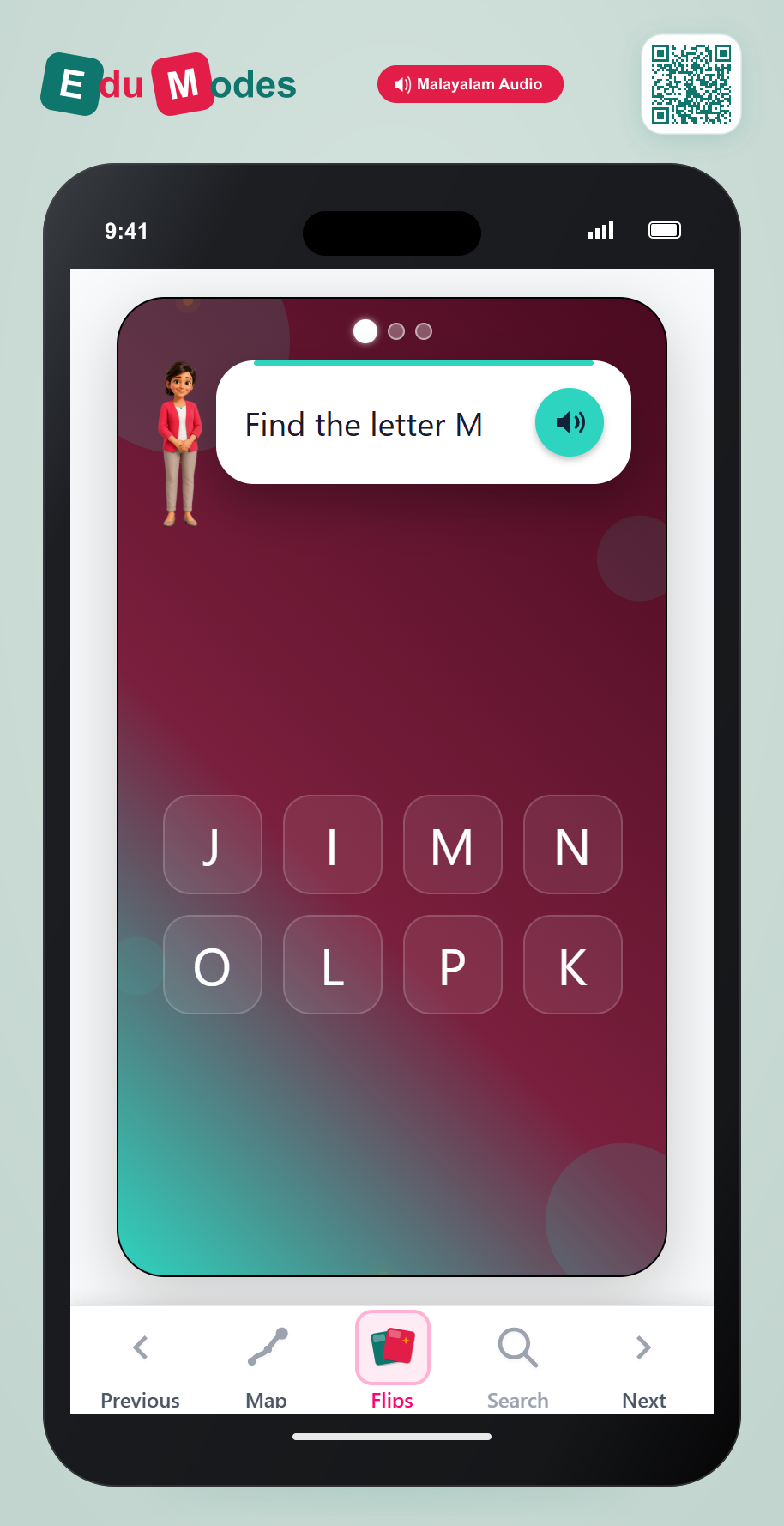 Find Uppercase Letters I to P - Interactive Learning Game Preview