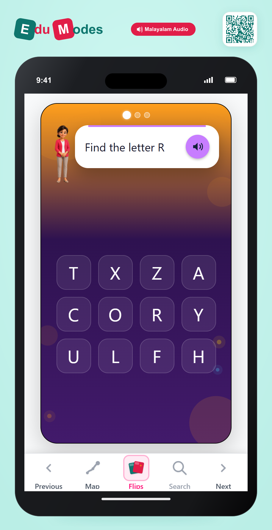Mixed Uppercase Grid Challenge 1 - Interactive Learning Game Preview