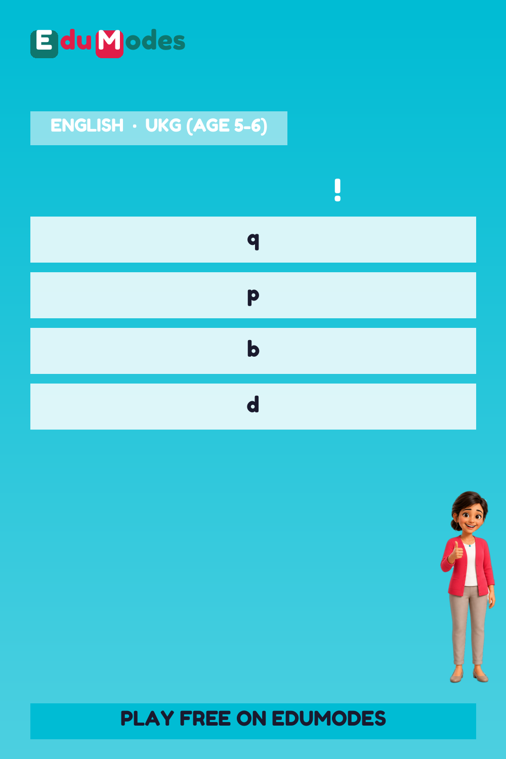 Confused Letters: p and q (Part 3) - Interactive Learning Game Preview