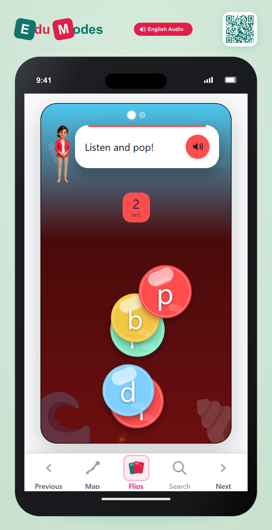 Bubble Pop: p and q - Interactive Learning Game Preview