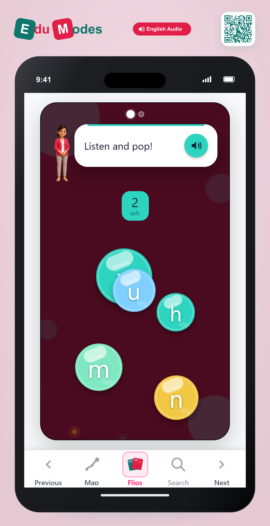 Bubble Pop: n and u - Interactive Learning Game Preview