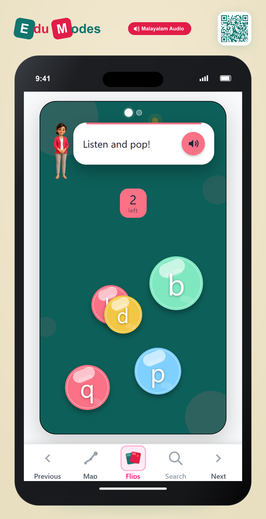 Bubble Pop: b and d - Interactive Learning Game Preview