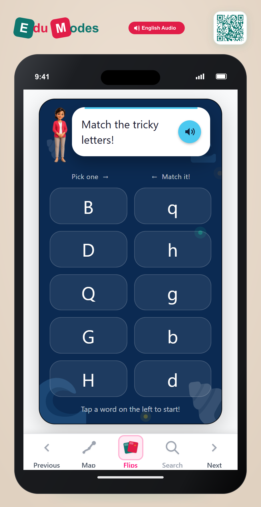 Lowercase Letter Match: Tricky Letters Practice - Interactive Learning Game Preview