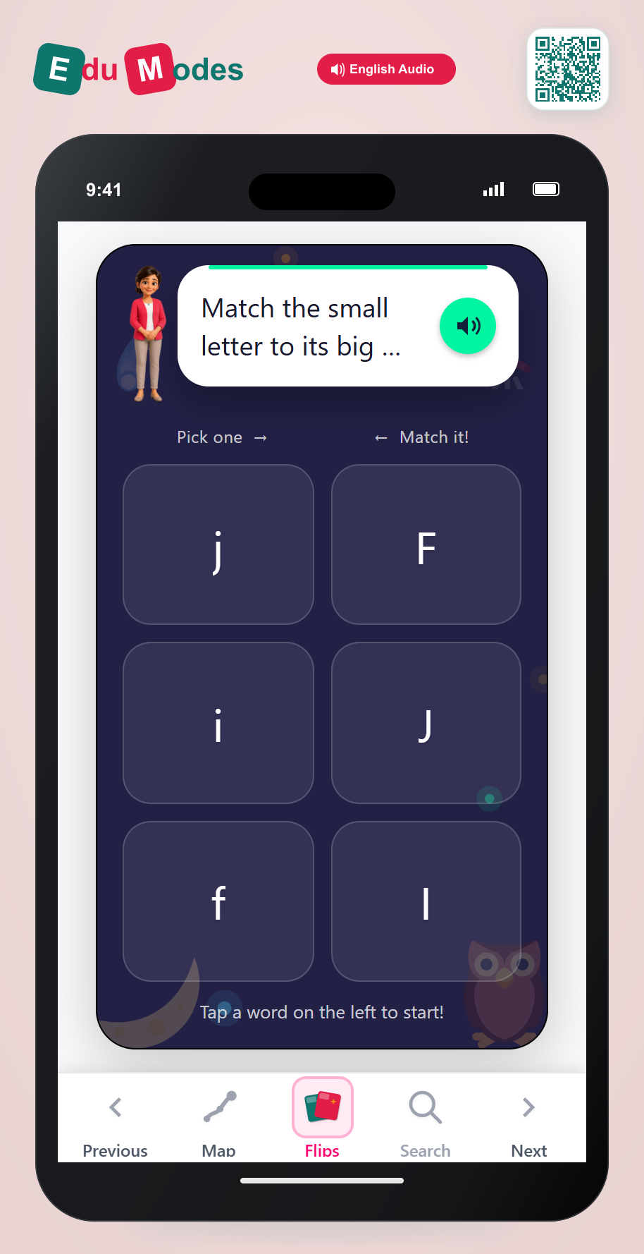 Match Uppercase to Lowercase F, I, J - Interactive Learning Game Preview