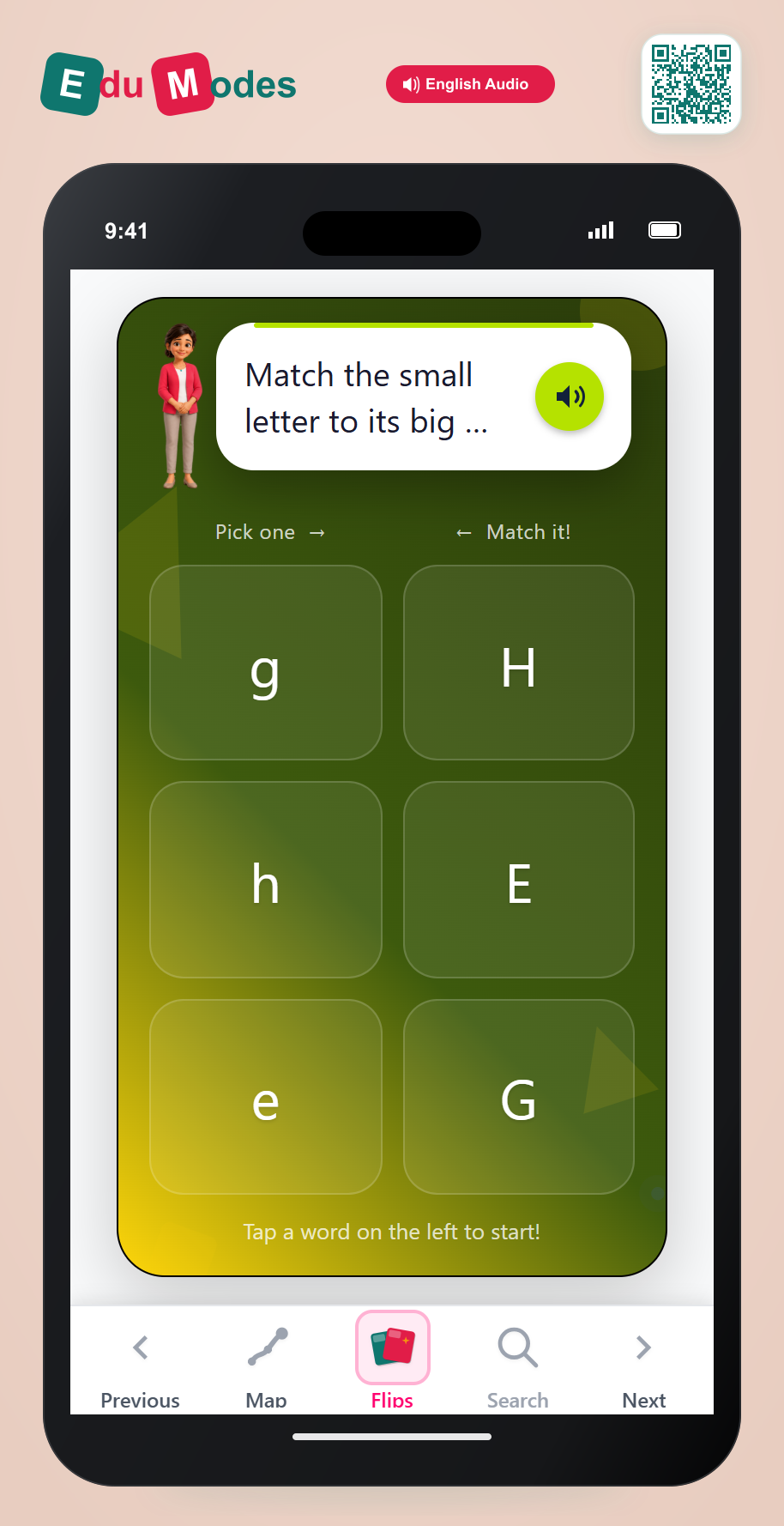Match Uppercase E, G, H - Interactive Learning Game Preview