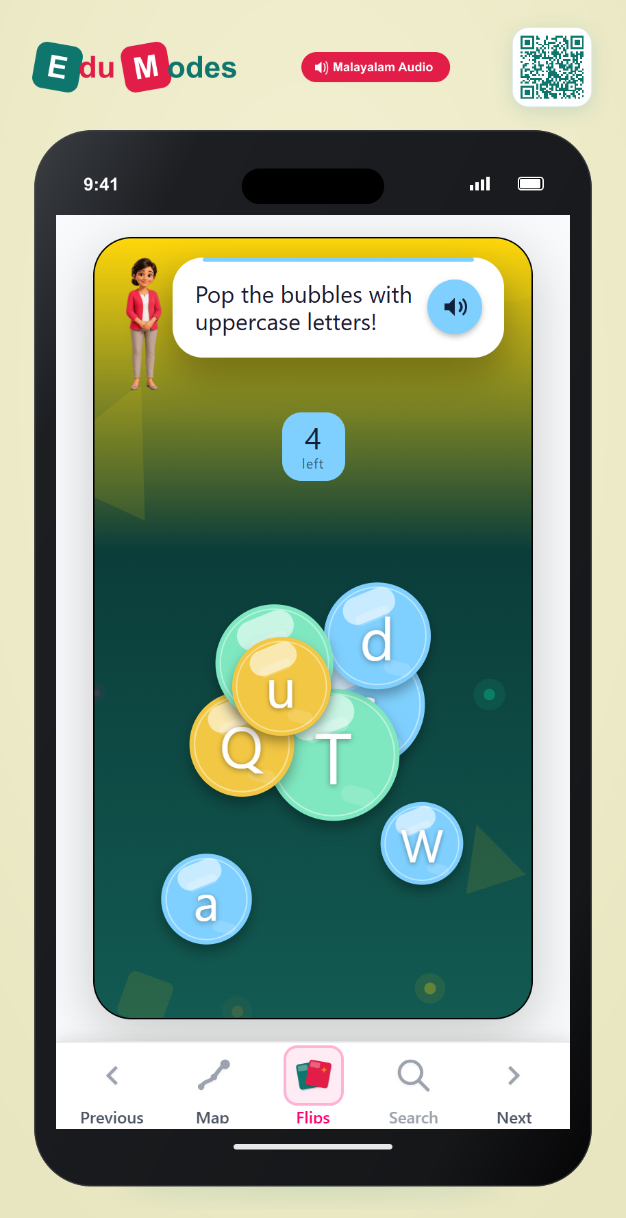 Pop Uppercase Bubbles - Part 6 - Interactive Learning Game Preview