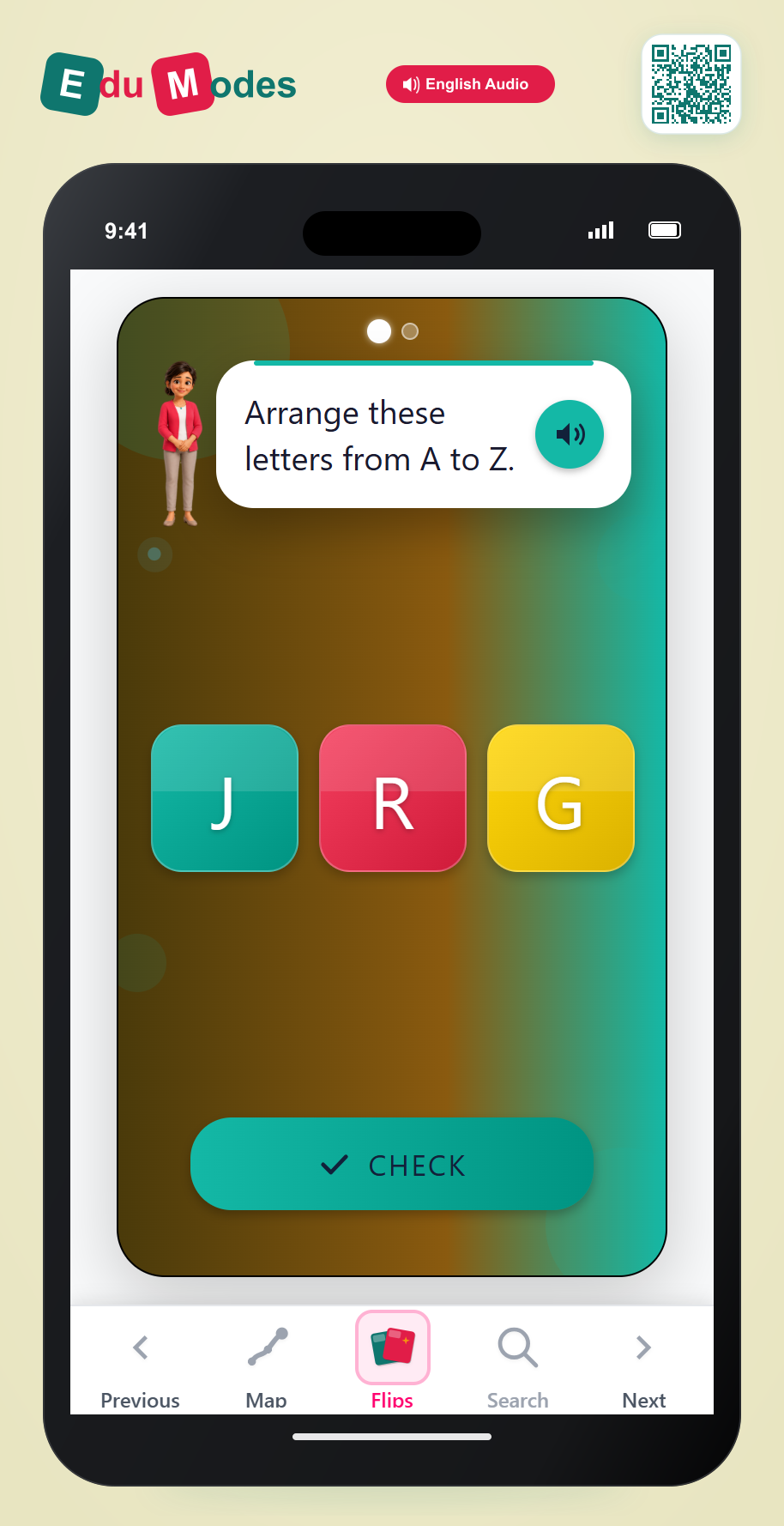 Put the letters in ABC order - ABC Order 1 - Interactive Learning Game Preview