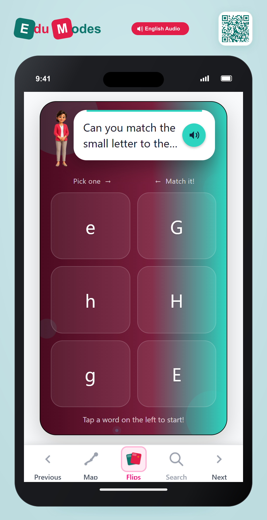 Uppercase Match: E, G, H - Interactive Learning Game Preview