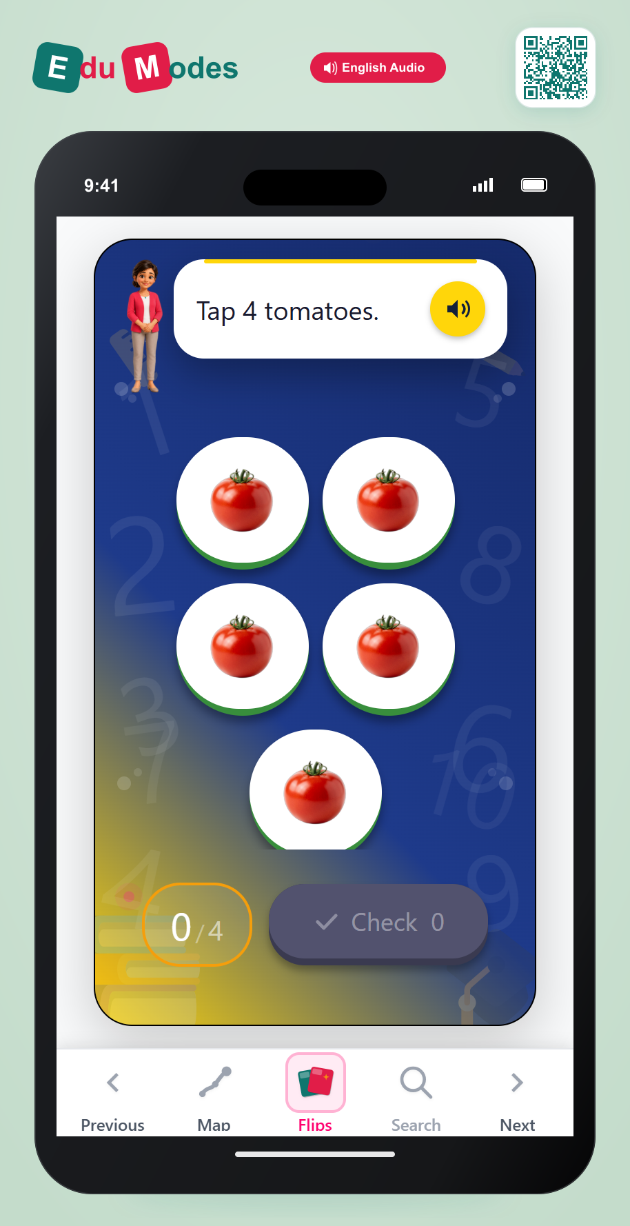 Tap 4 Tomatoes - Interactive Learning Game Preview