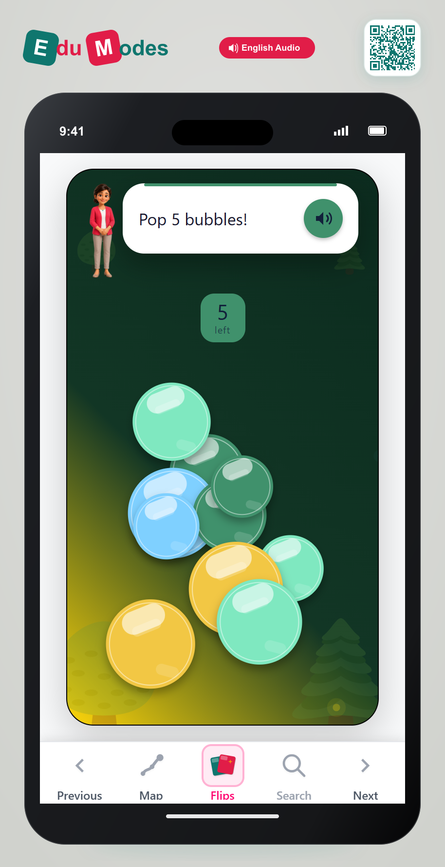 Pop 5 Bubbles - Interactive Learning Game Preview