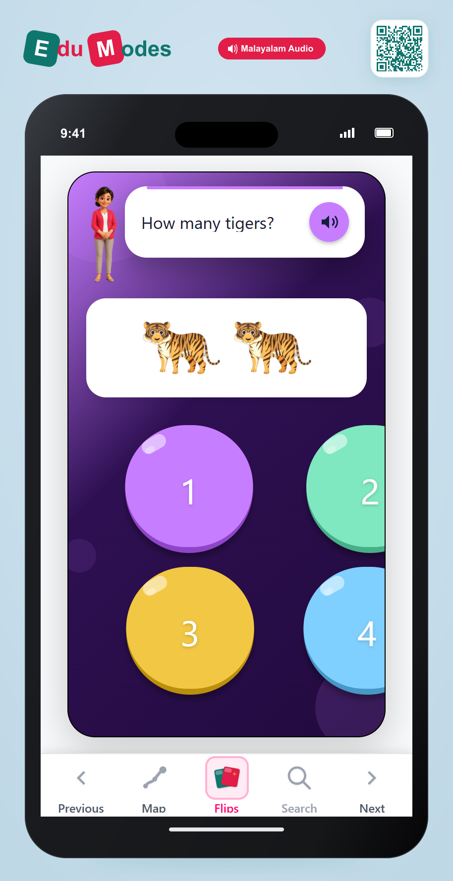 Count 2 Tigers - Interactive Learning Game Preview