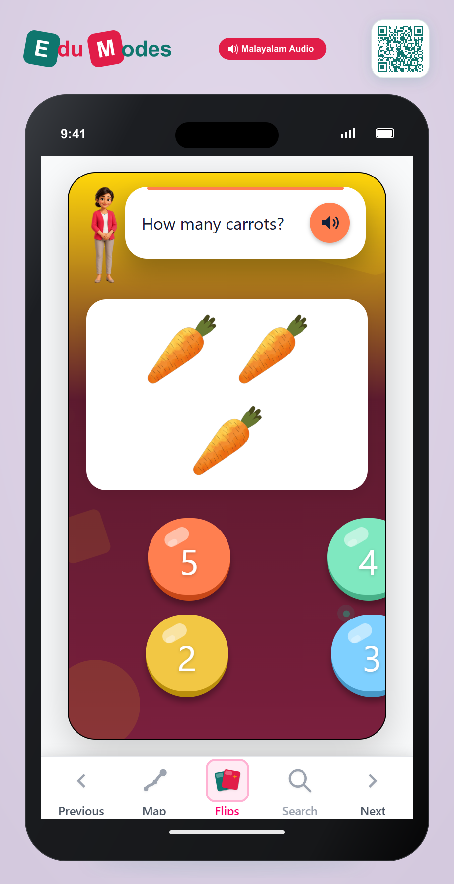 Count 3 Carrots - Interactive Learning Game Preview