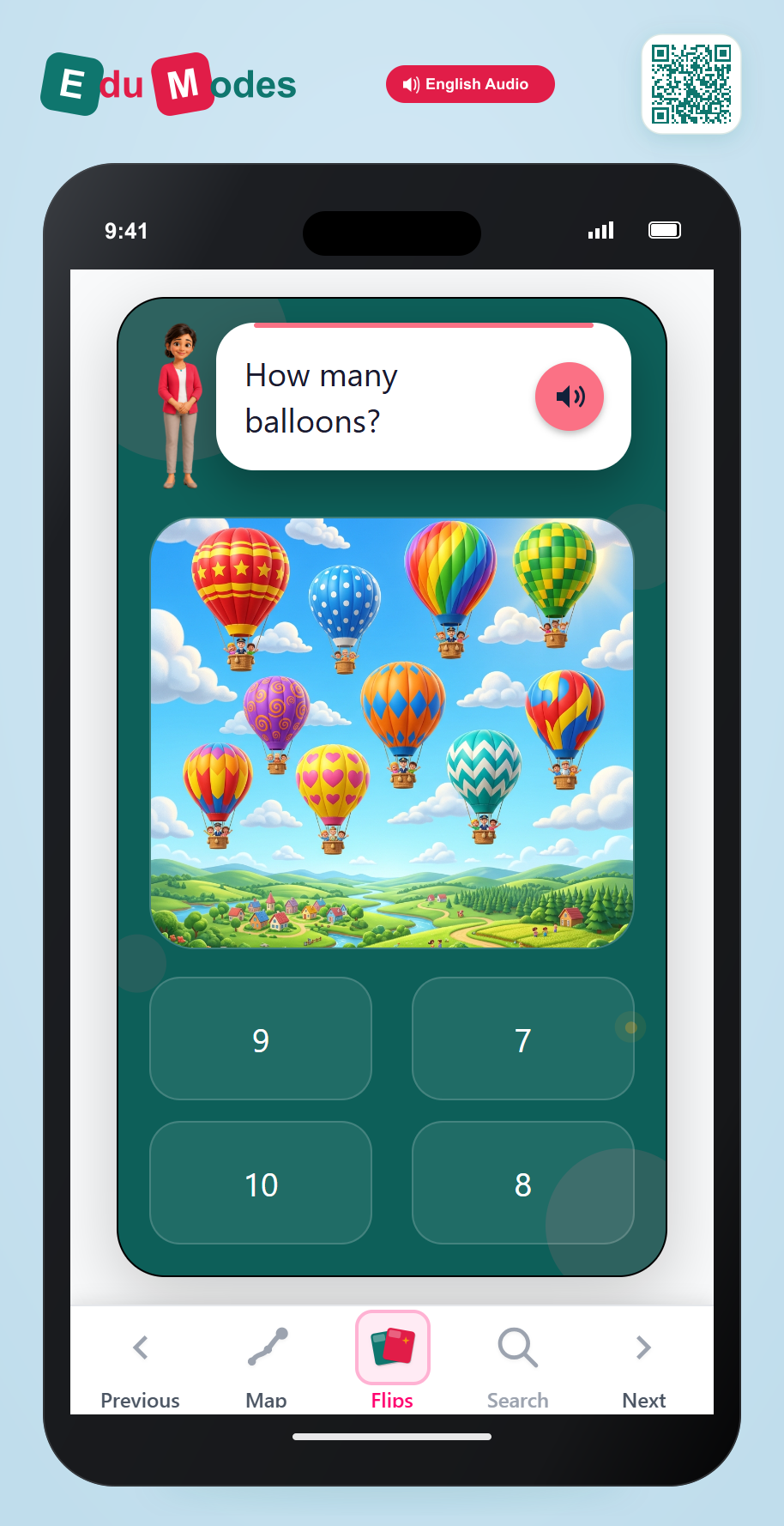 Count 10 Balloons - Interactive Learning Game Preview