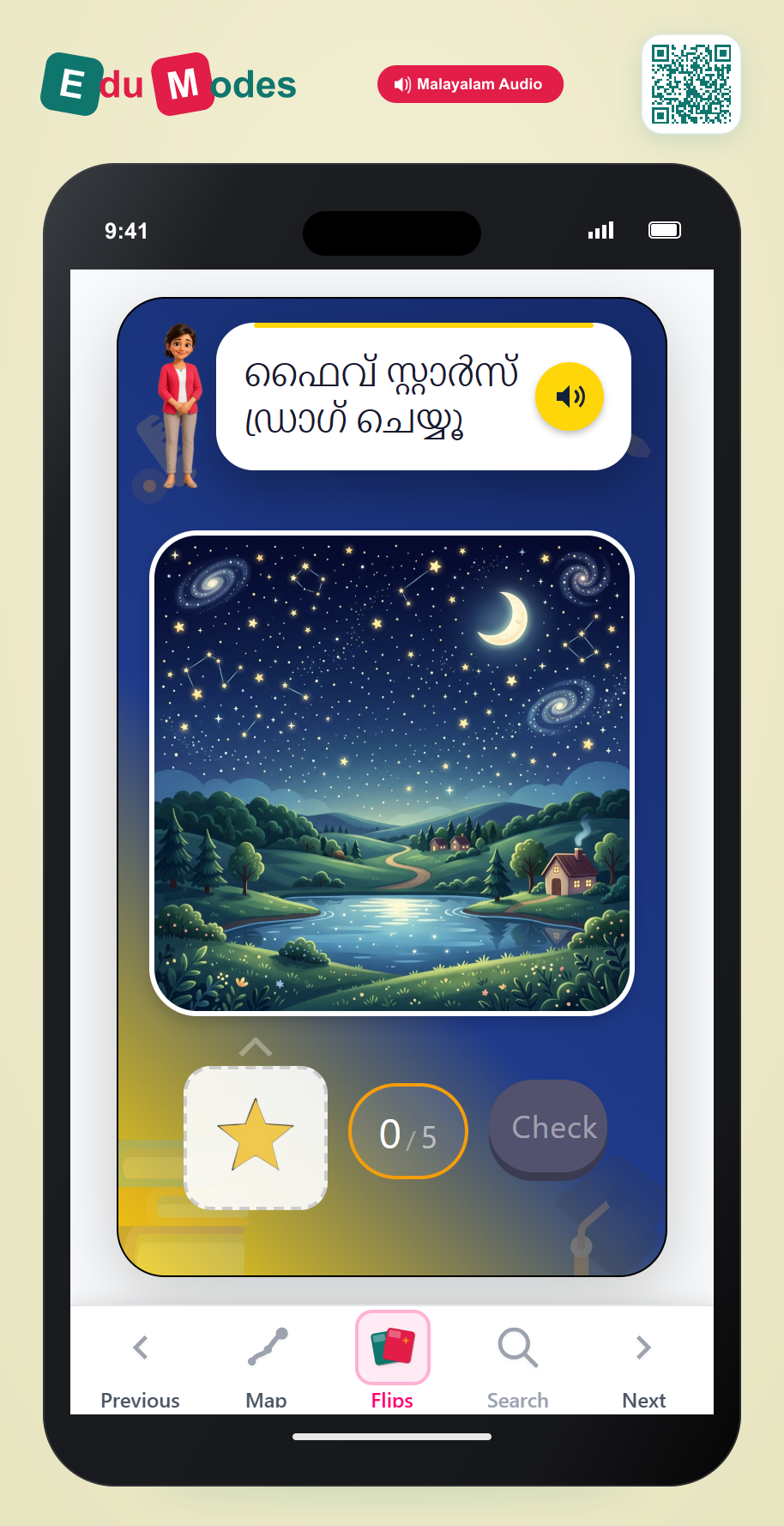 Drag 5 Stars - Interactive Learning Game Preview