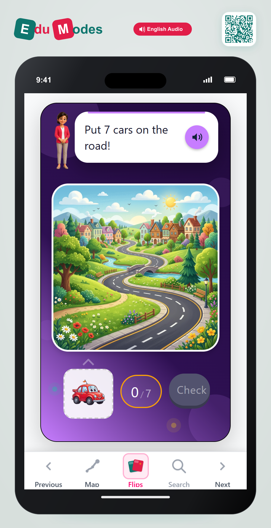 Count using stickers up to 7 - Interactive Learning Game Preview