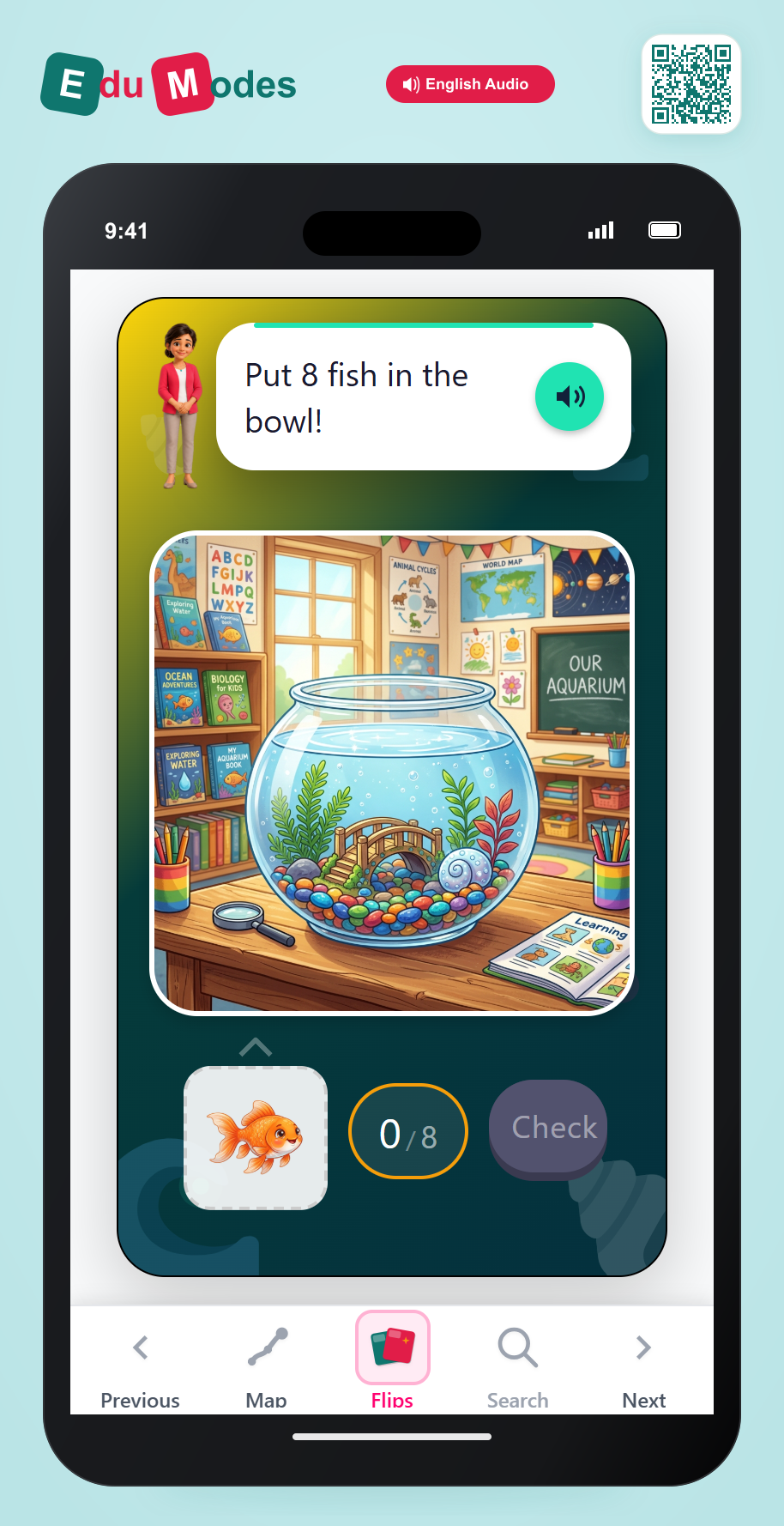 Count using stickers up to 8 - Interactive Learning Game Preview