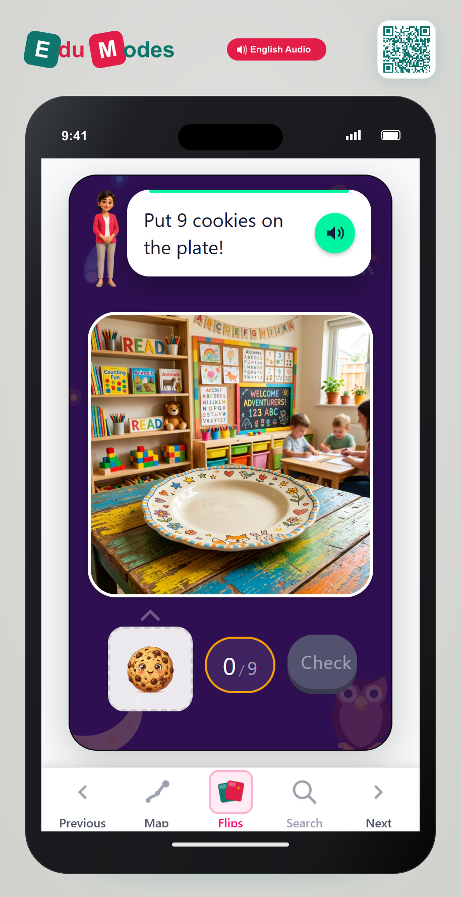 Count using stickers up to 9 - Interactive Learning Game Preview