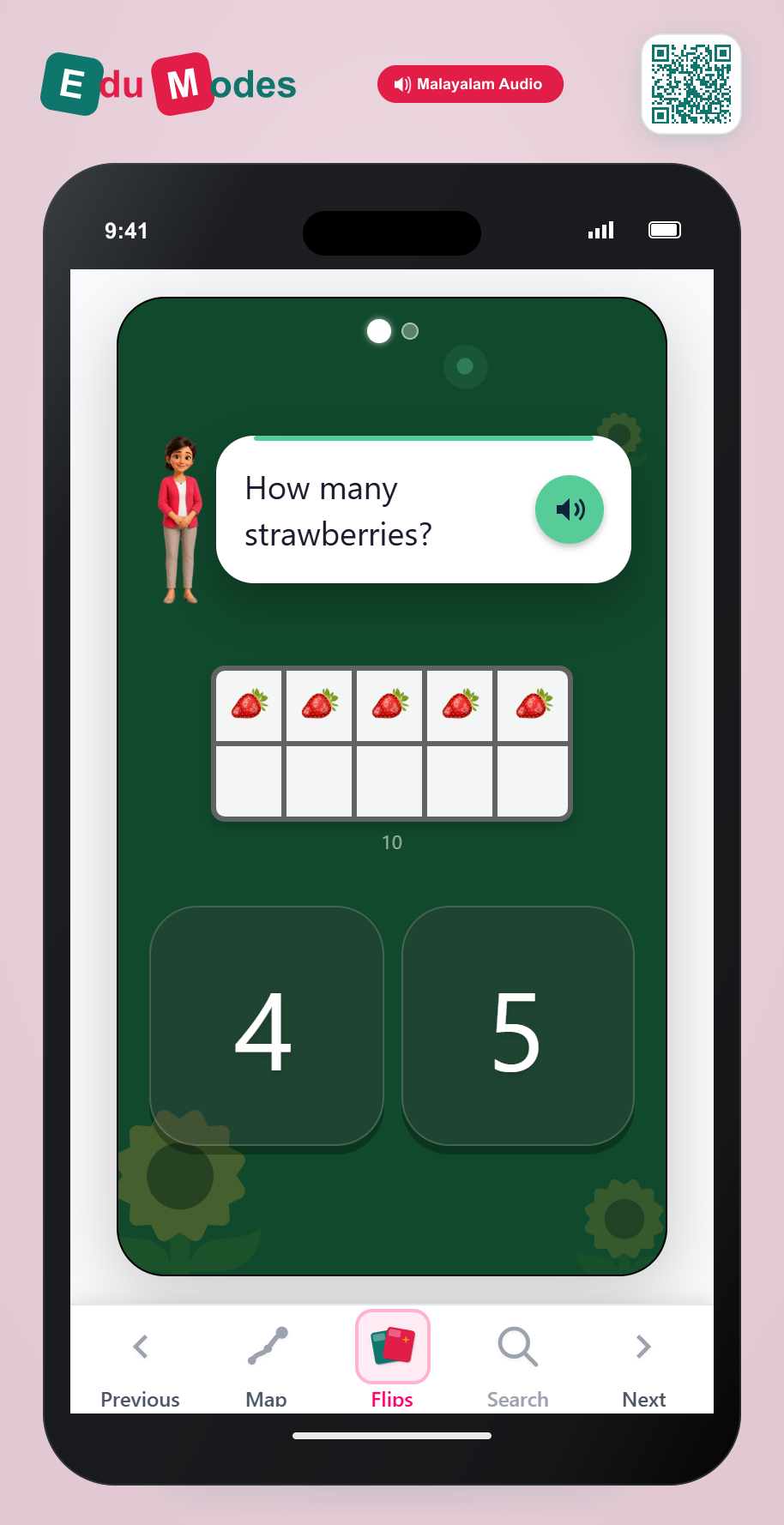 Counting Strawberries up to 6 - Interactive Learning Game Preview