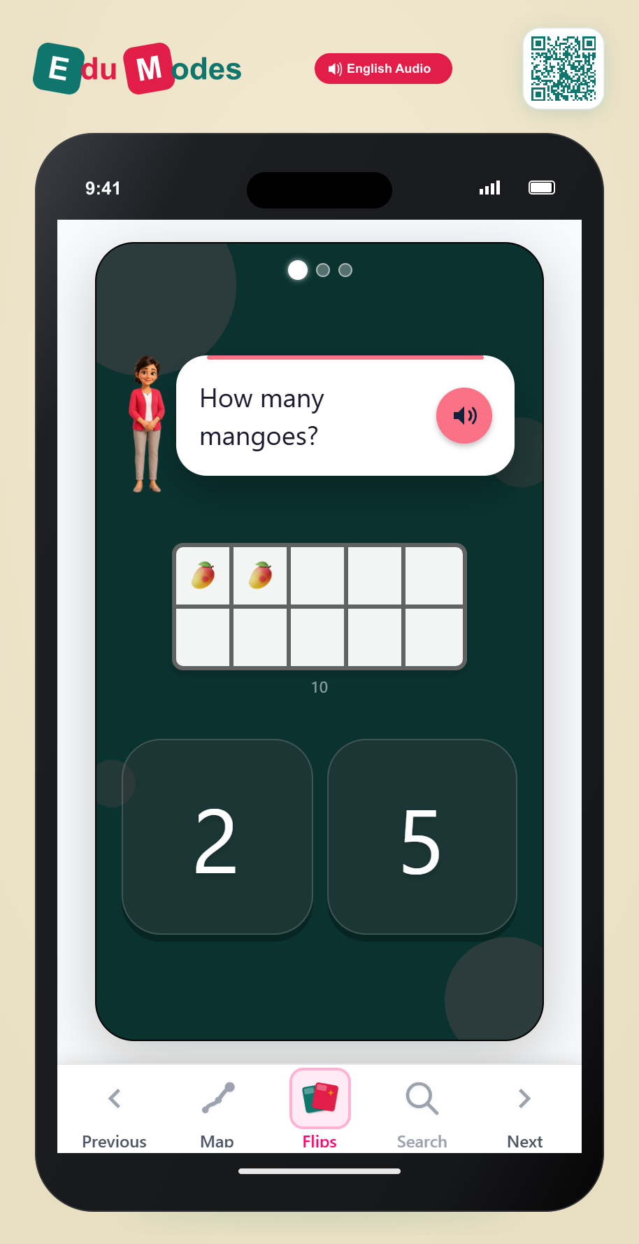 Read the ten frame - Interactive Learning Game Preview