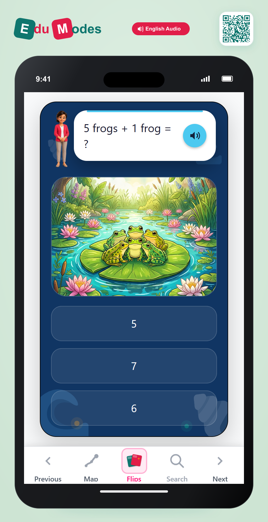 Intro to one more than 5 - Interactive Learning Game Preview