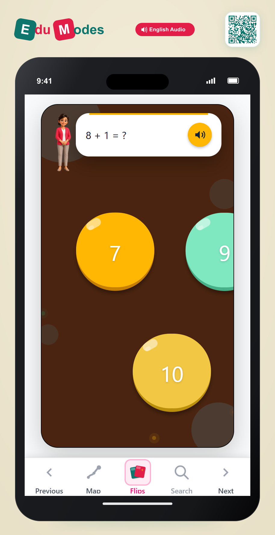 One more than 8 - Interactive Learning Game Preview