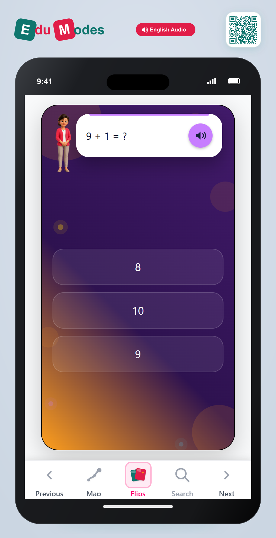 One more than 9 - Interactive Learning Game Preview