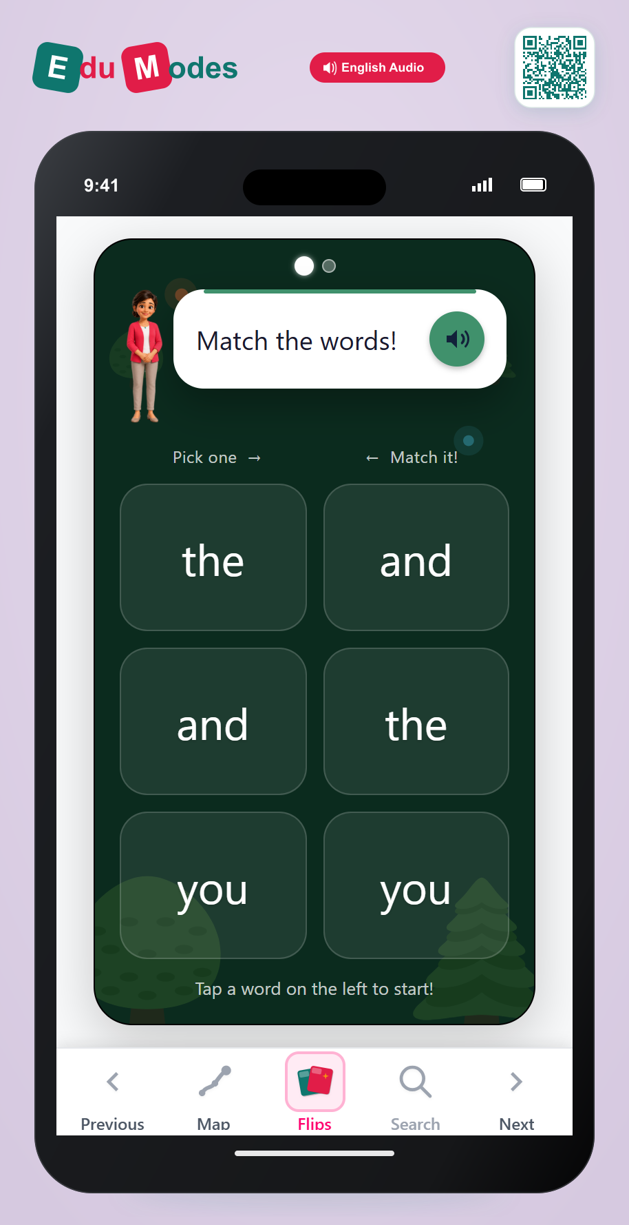 Find Identical Words - 3-Letter Sight - Interactive Learning Game Preview