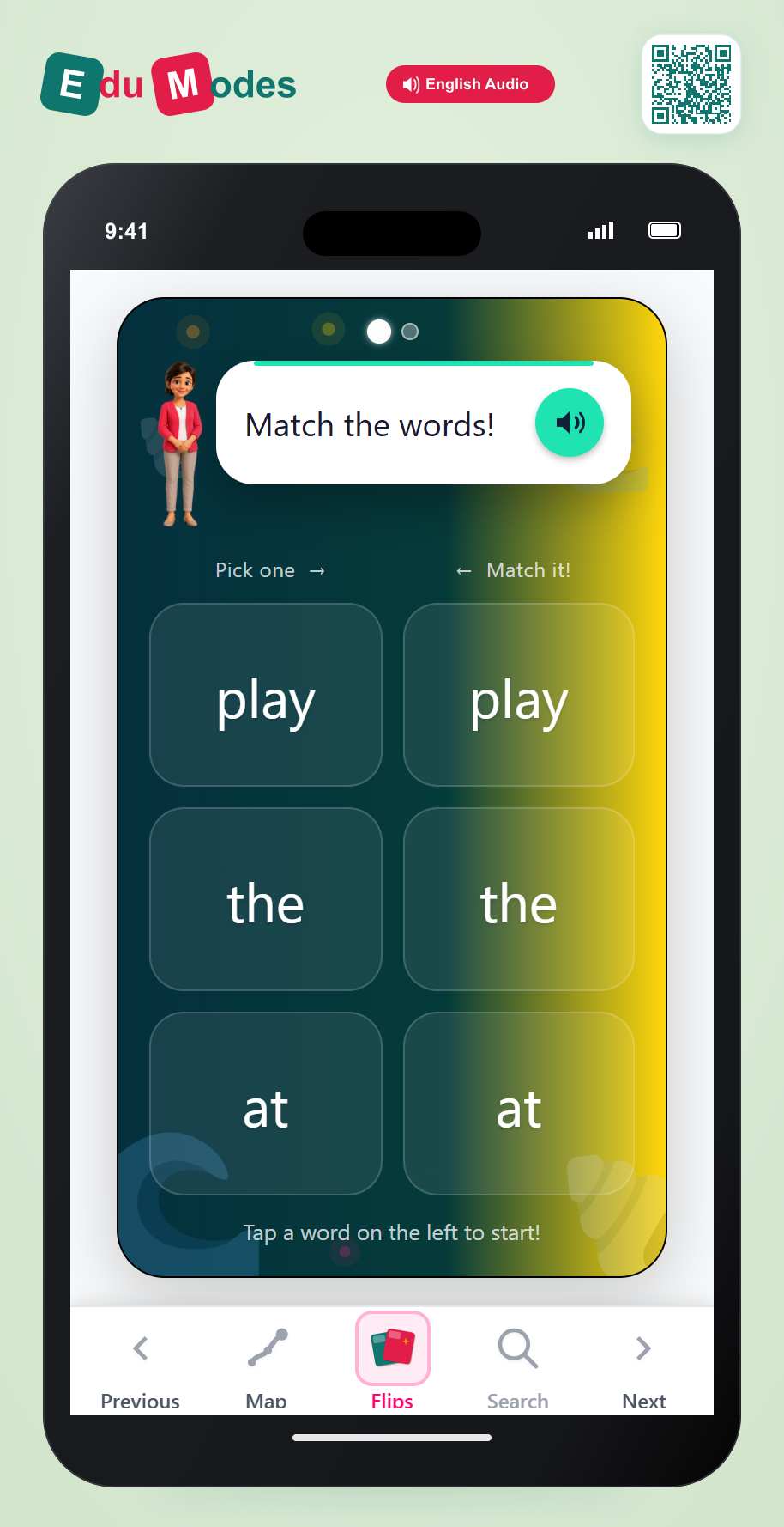 Find Identical Words - Mixed Review 1 - Interactive Learning Game Preview
