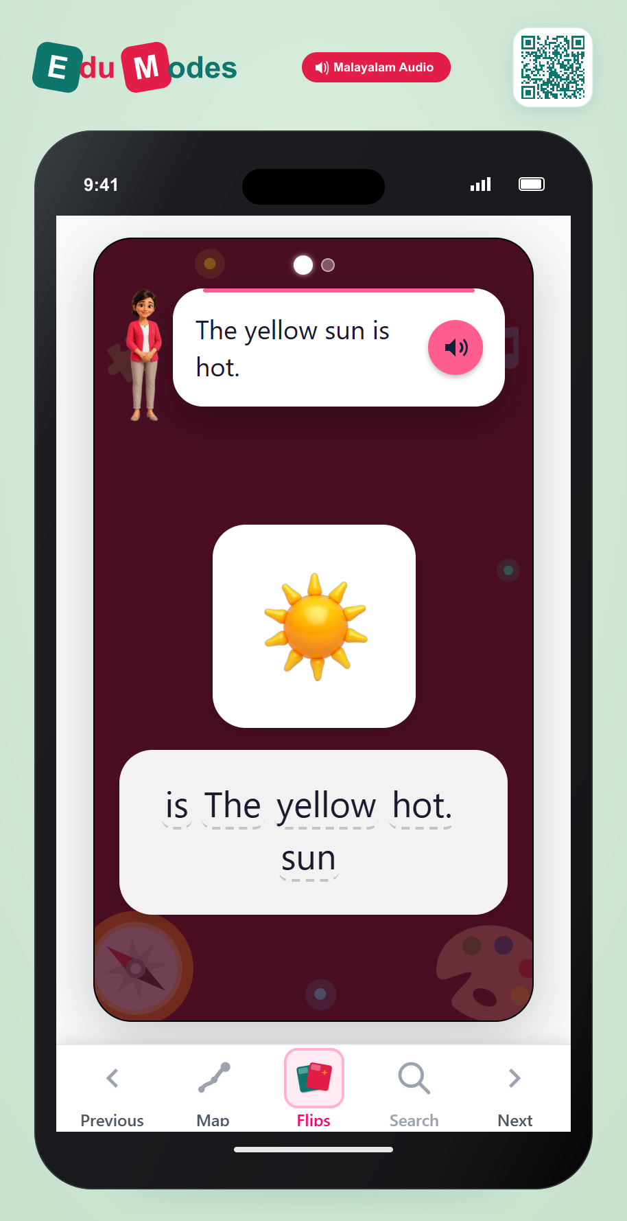 Find Word in a Sentence - Part 2 (Malayalam) - Interactive Learning Game Preview