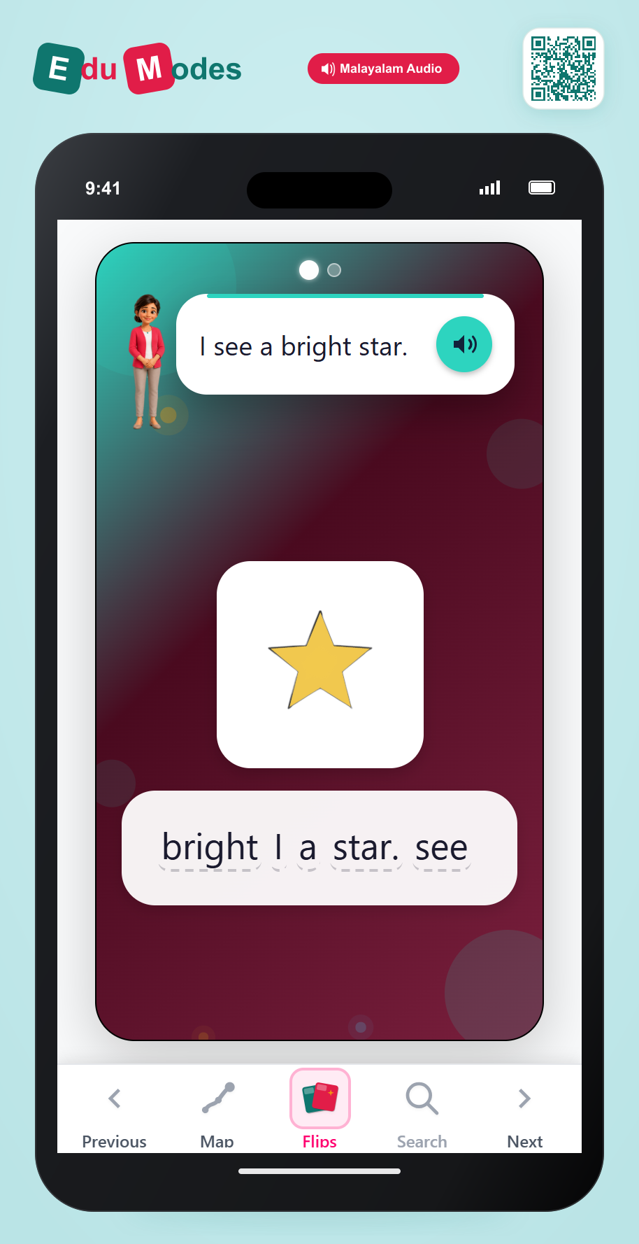 Find Word in a Sentence - Part 6 (Malayalam) - Interactive Learning Game Preview