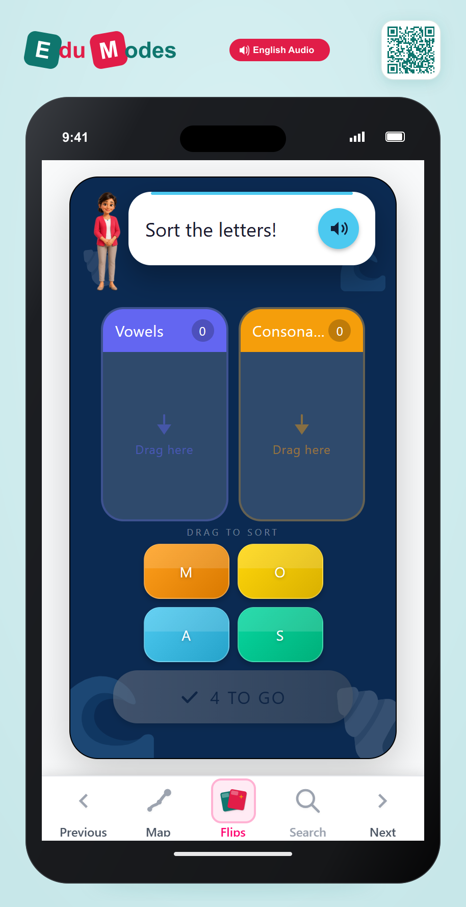Sort Letters 1 - Interactive Learning Game Preview