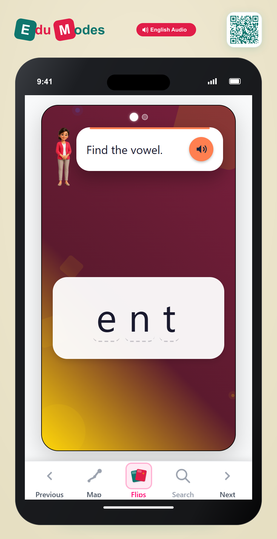 Find the Vowel E - 4 - Interactive Learning Game Preview
