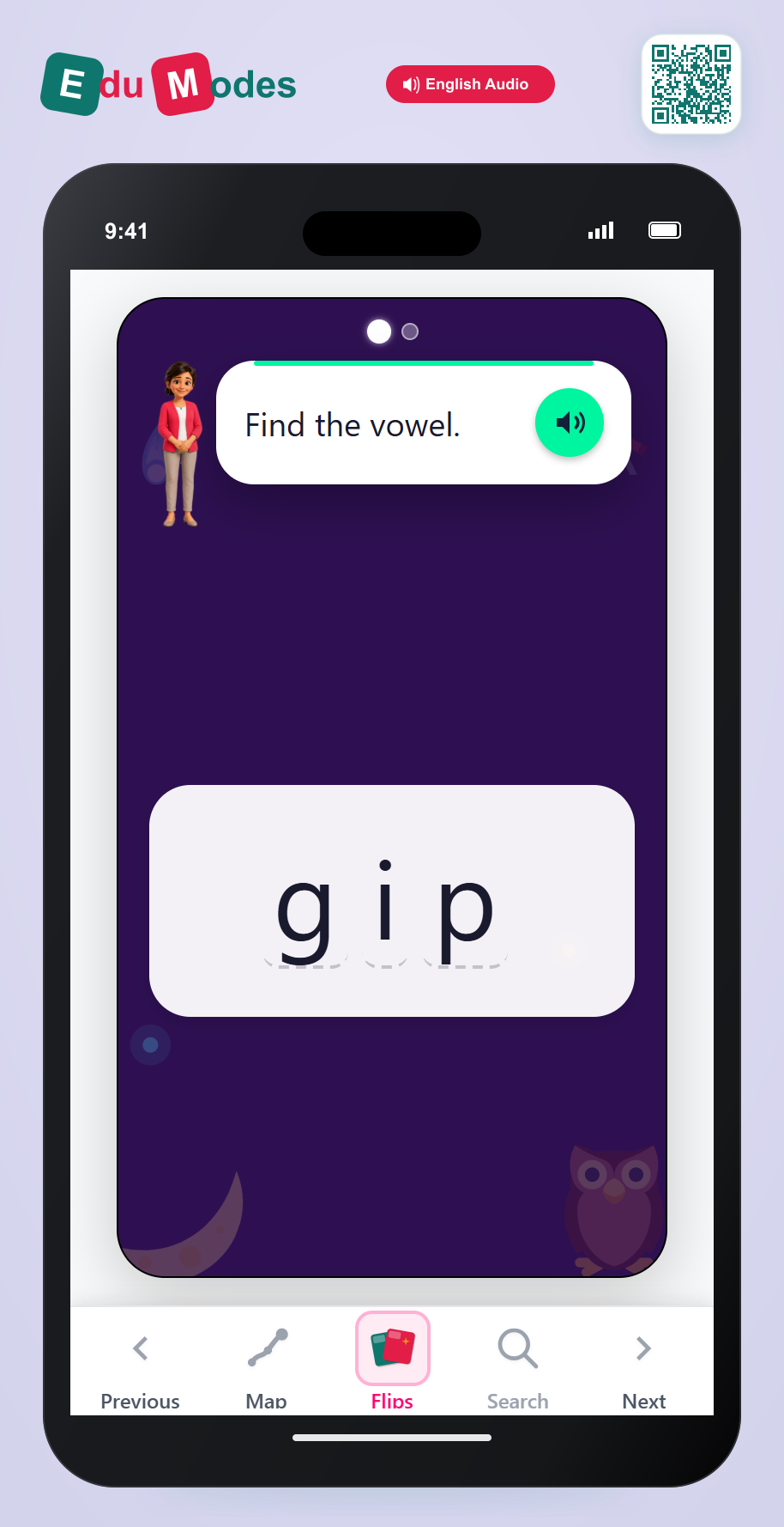 Find the Vowel I - 5 - Interactive Learning Game Preview