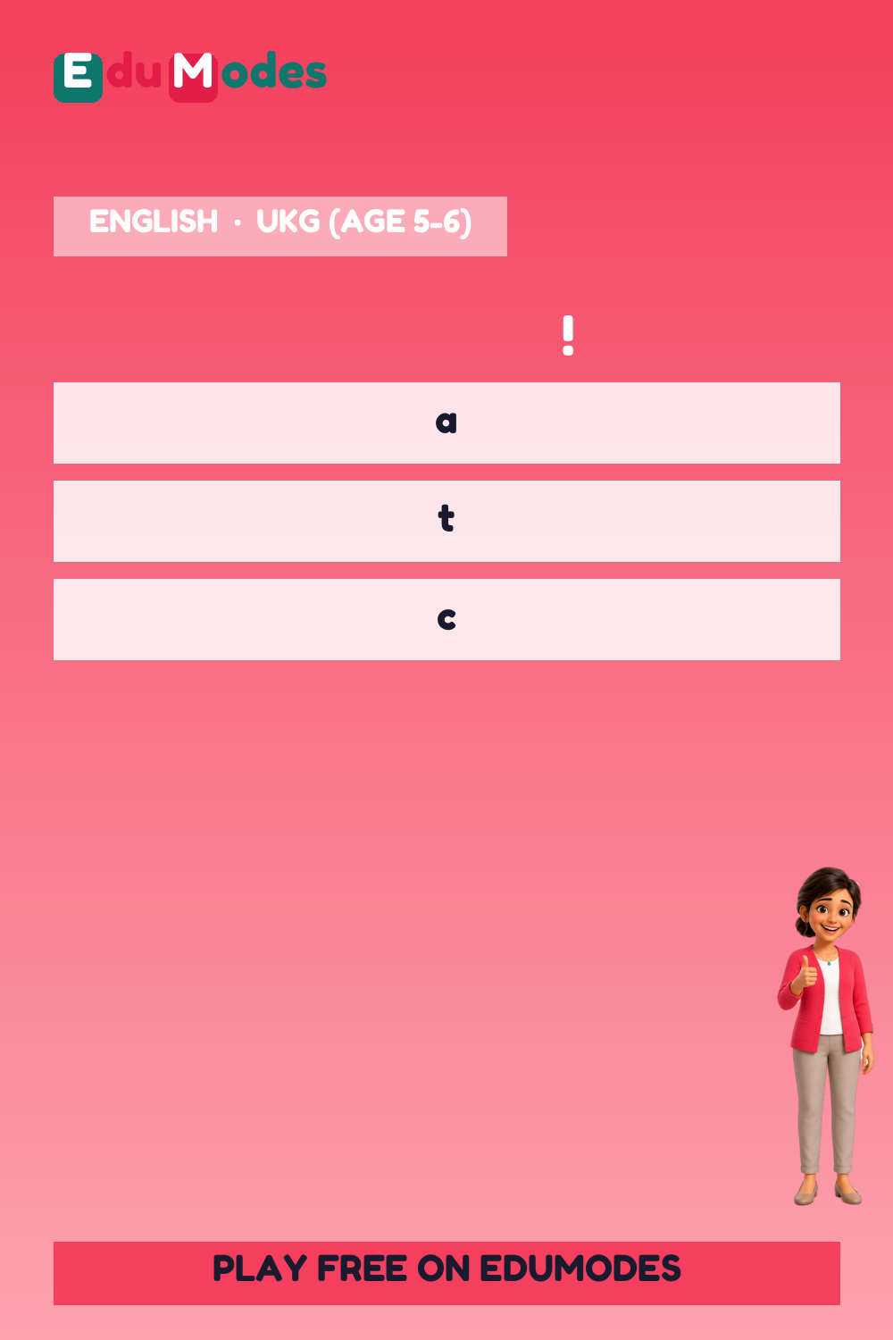 Find the Vowel A - 1 (Malayalam) - Interactive Learning Game Preview
