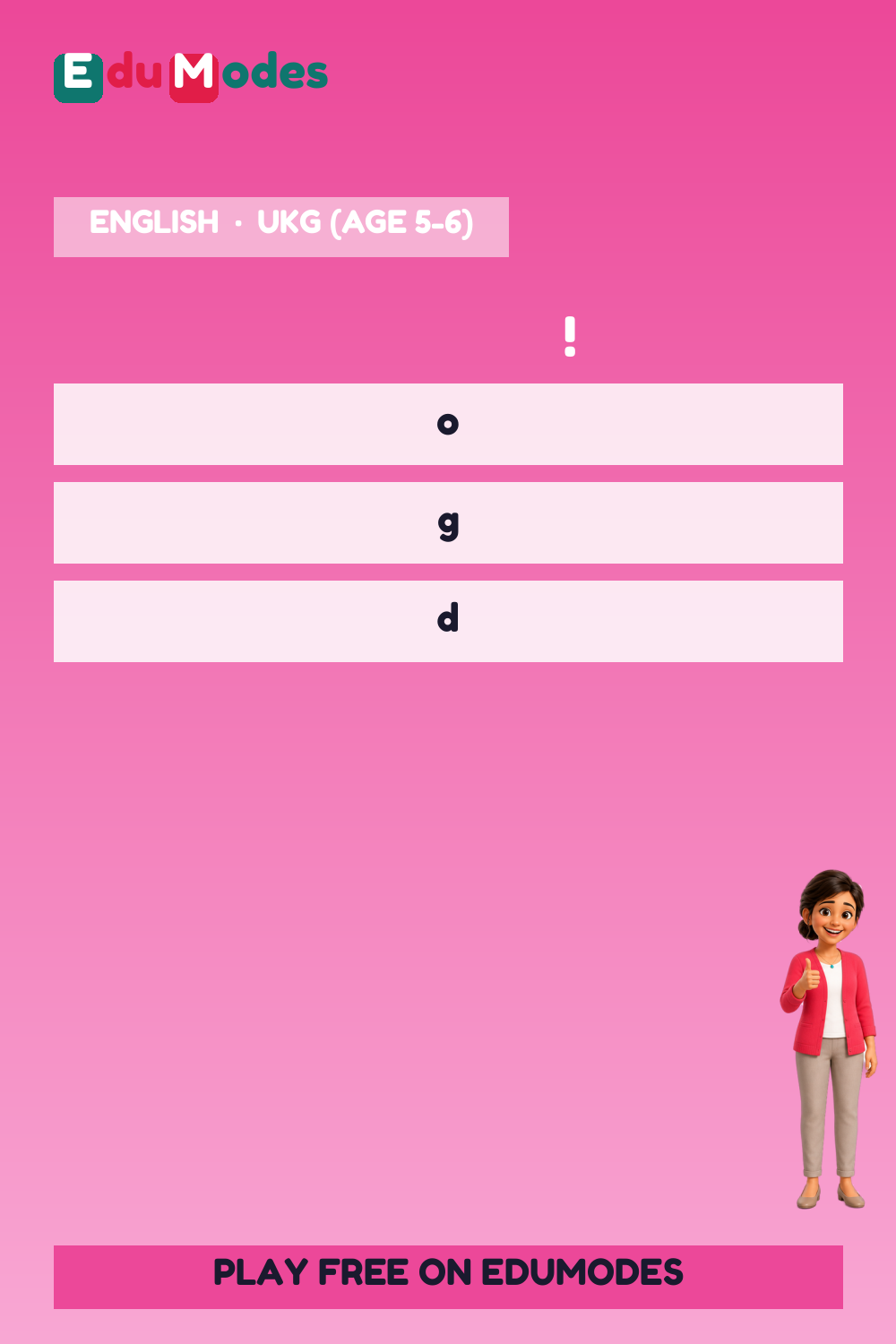 Find the Vowel O - 6 (Malayalam) - Interactive Learning Game Preview