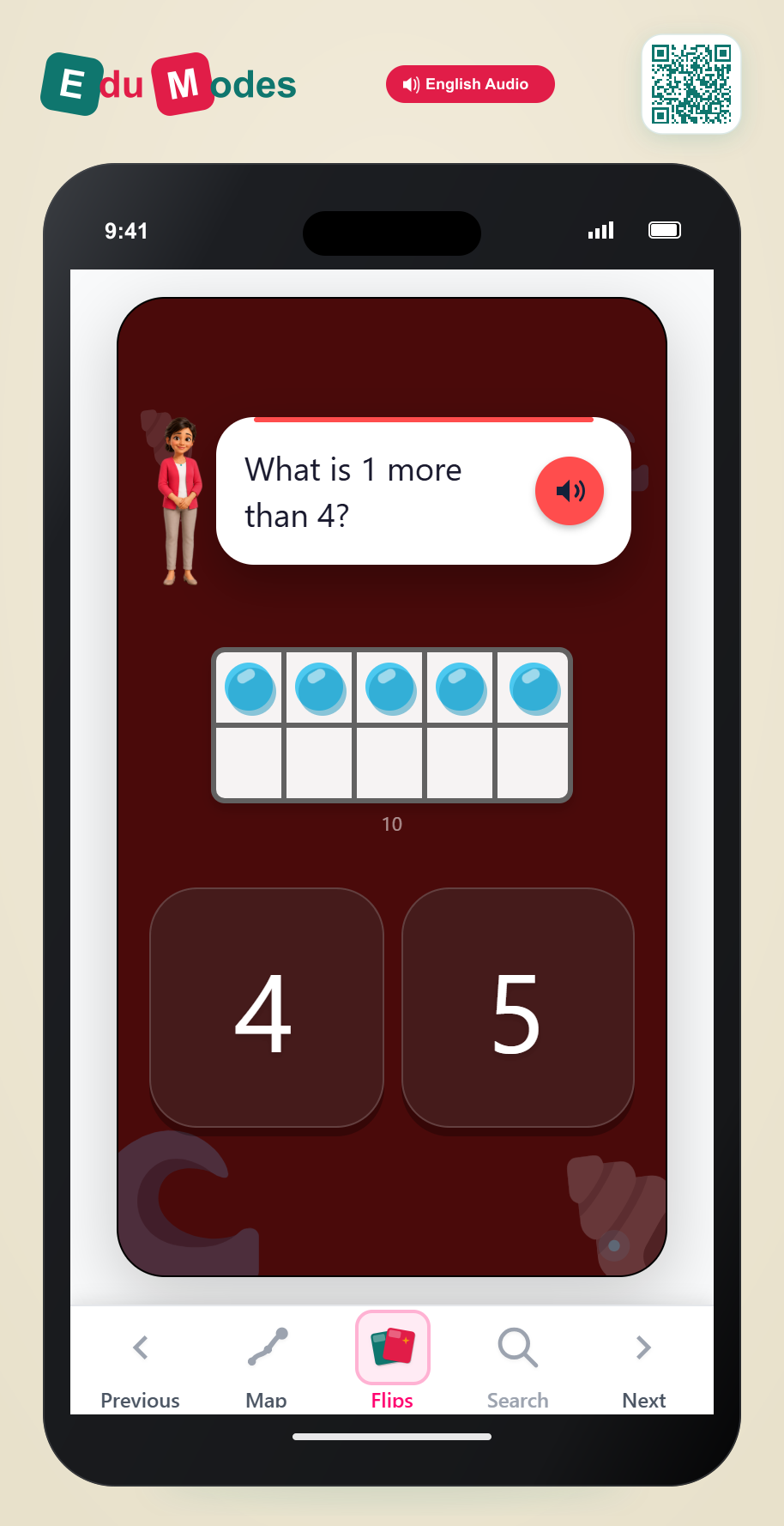 Identify one more than 4 - Interactive Learning Game Preview