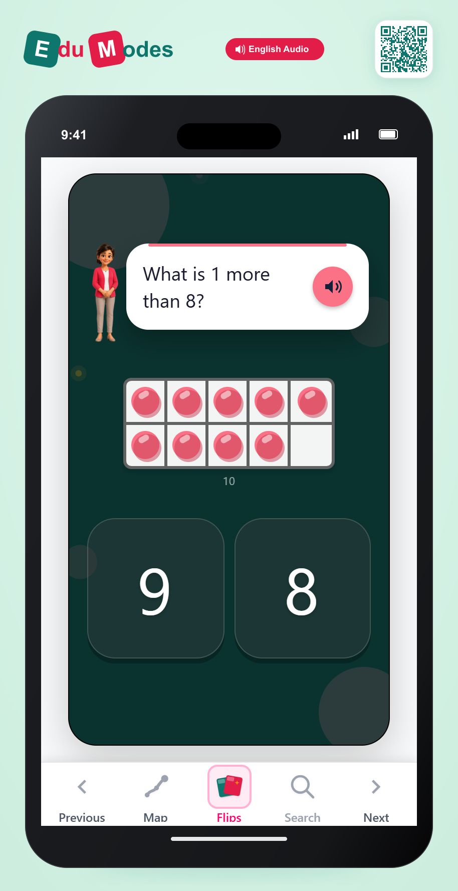 Identify one more than 8 - Interactive Learning Game Preview