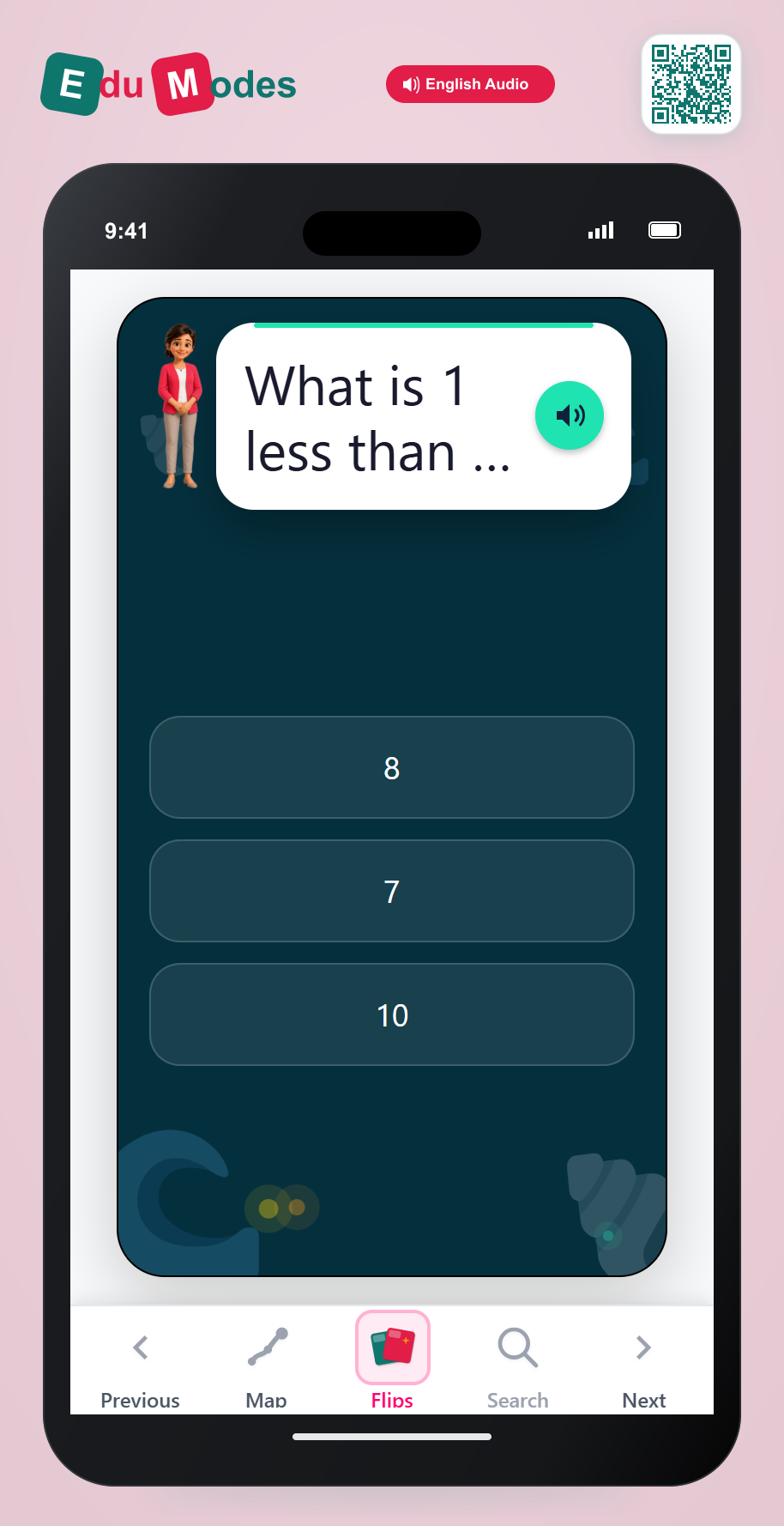 One less than 9 (Abstract) - Interactive Learning Game Preview