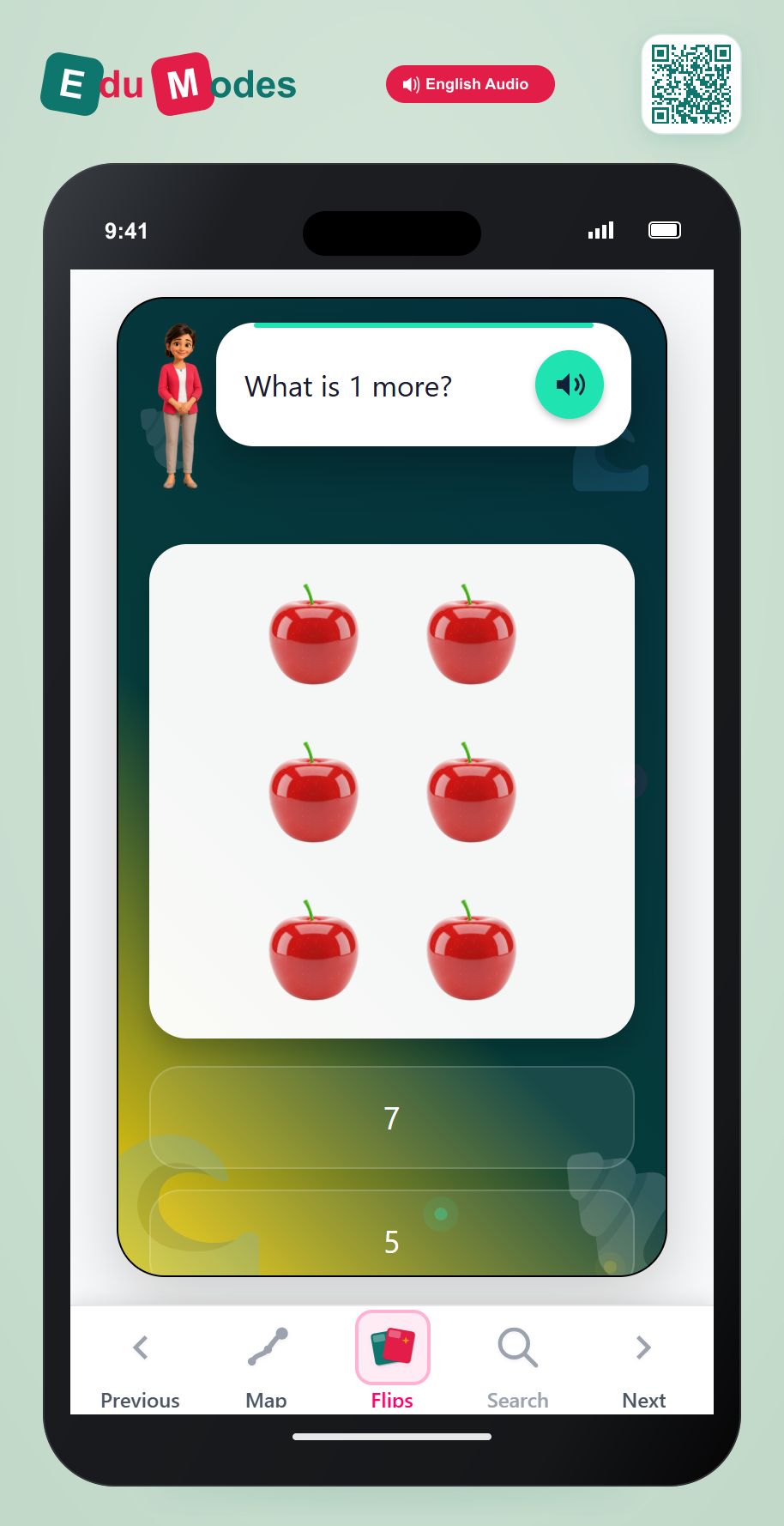 Count 1 More (Apples) - Interactive Learning Game Preview