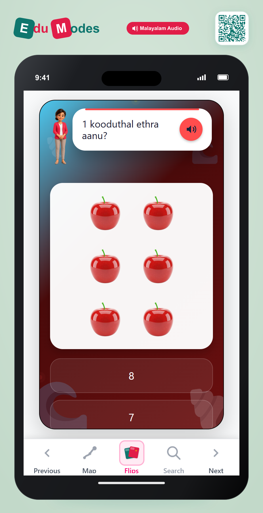 Count 1 More (Apples) - Interactive Learning Game Preview
