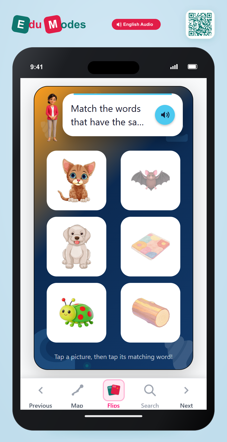 Which word has the same ending? - Part 3 - Interactive Learning Game Preview