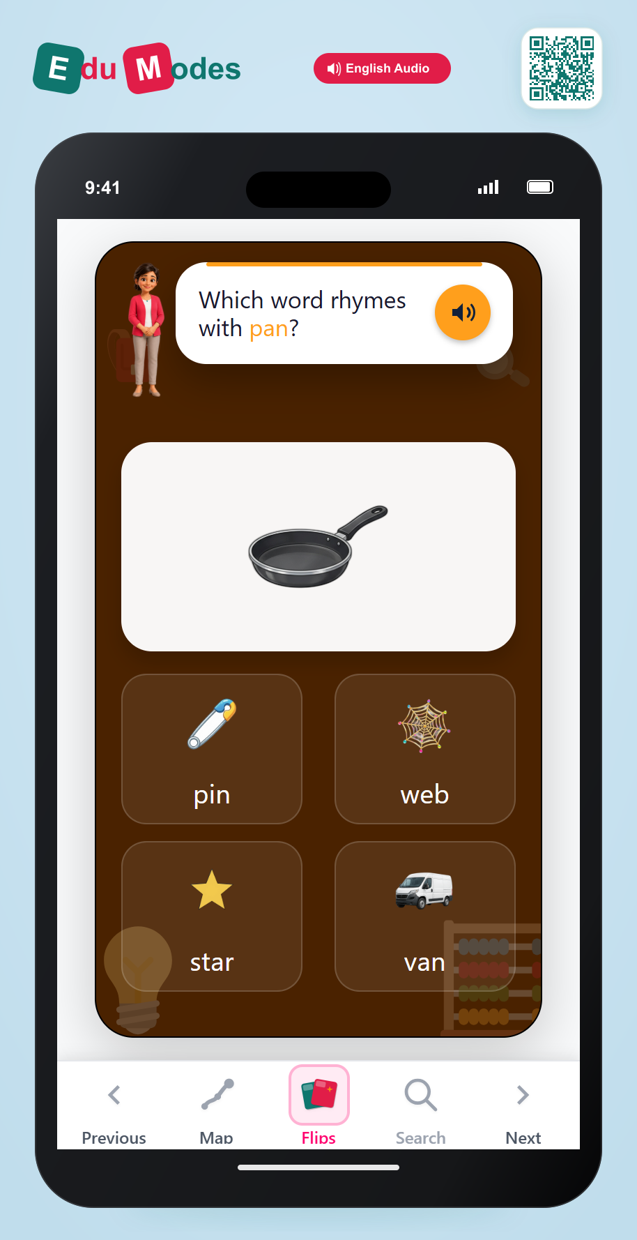 Which word has the same ending? - Part 8 - Interactive Learning Game Preview