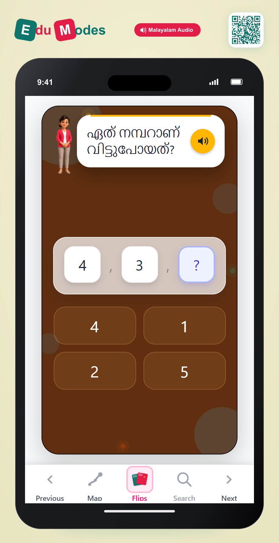 Count Up and Down to 10 - Flip 6 (Malayalam) - Interactive Learning Game Preview